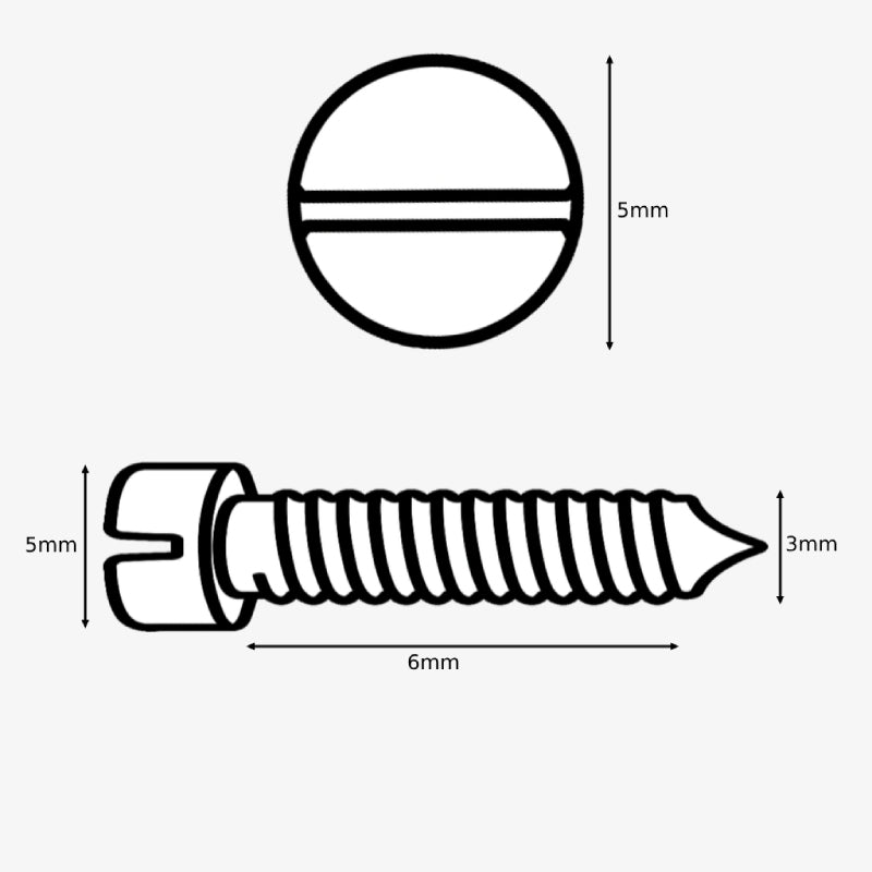 M3 x 6mm Nylon Cheese Head Screw (Pack of 5)