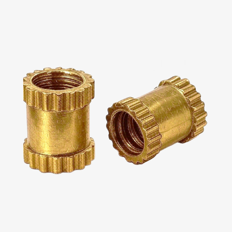 M3 x 8mm Brass Heat Set Threaded Round Insert Nut 