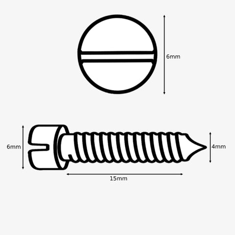 M4 x 15mm Nylon Cheese Head Screw (Pack of 5)