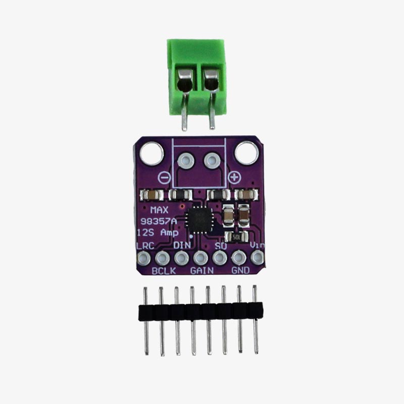 MAX98357 I2S 3W Class D Amplifier Audio Decoder Module – QuartzComponents