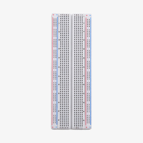 Breadboard with jumper wires
