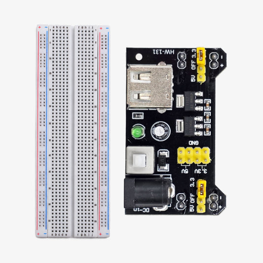MB102 Colored Breadboard with Power Supply Module Combo