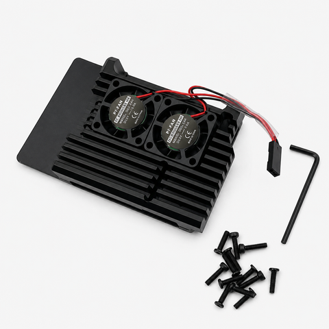 Raspberry Pi Aluminium Metal Case with Double Fan for Raspberry Pi 4B