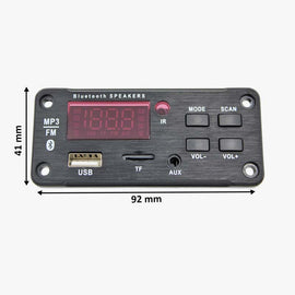 12V Bluetooth 5.0 MP3 Player WMA Decoder Board Module with Remote Control Power Amplifier Dual Channel 