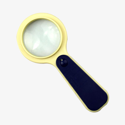 LED Illuminating 5X Magnification Craft Hand Held Magnifying Lens