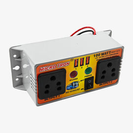 MICROTRON 12/24V to 220V DC to AC Converter -  100W with Overload Protection Light