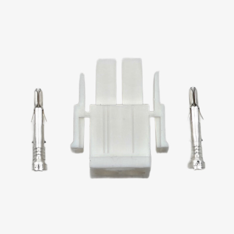 Molex 2.13mm Diameter MLX Power Crimp Housing Plug (2 Circuit) with MLX Male Crimp Terminal Set