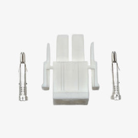 Molex 2.13mm Diameter MLX Power Crimp Housing Plug (2 Circuit) with MLX Male Crimp Terminal Set