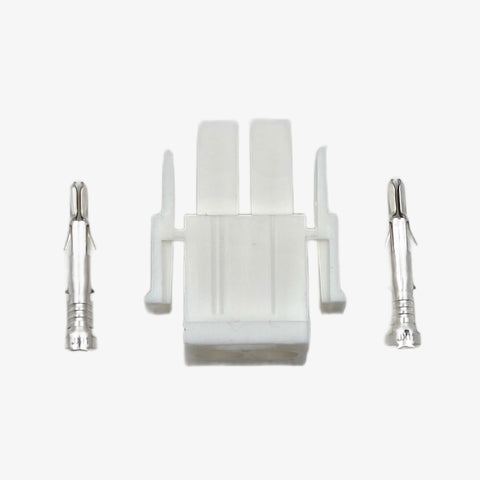 Molex 2.13mm Diameter MLX Power Crimp Housing Plug (2 Circuit) with MLX Male Crimp Terminal Set