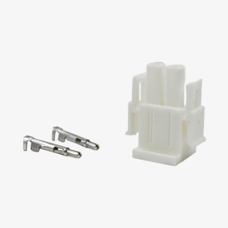 Molex 2.13mm Diameter MLX Power Crimp Housing Plug (2 Circuit) with MLX Male Crimp Terminal Set