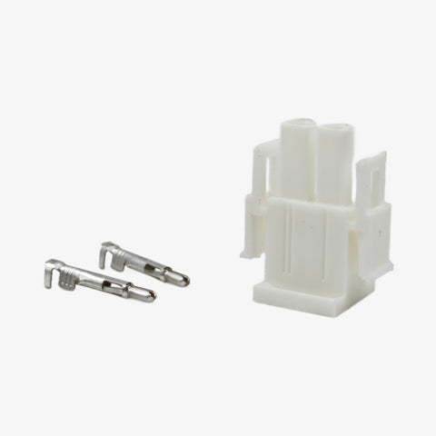 Molex 2.13mm Diameter MLX Power Crimp Housing Plug (2 Circuit) with MLX Male Crimp Terminal Set