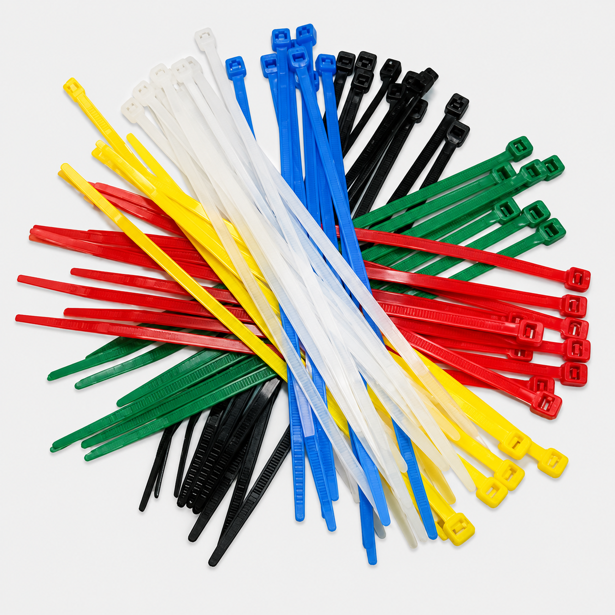 Multicolor nylon ties set 1.9x100 mm