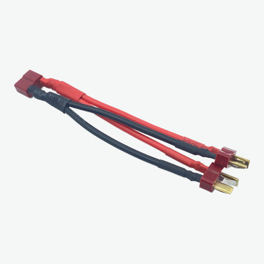 Nylon T-Connector Female Connector to 2 Nylon T-Connector Male with 14AWG Silicone Wire