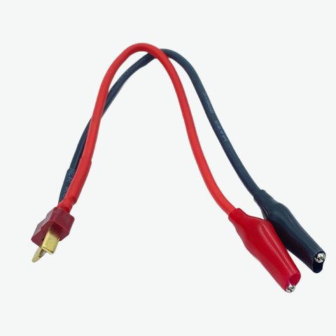 Nylon T-Connector Male to Alligator/Crocodile Connector with 14AWG Silicone Wire