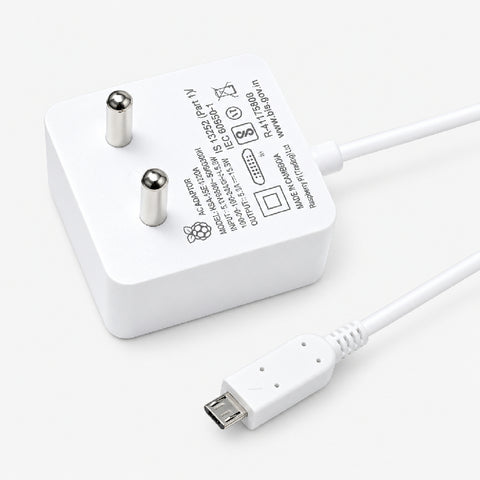 Official Raspberry Pi Pi3/Pi3B+ Micro USB 12.75W Power Supply (White)