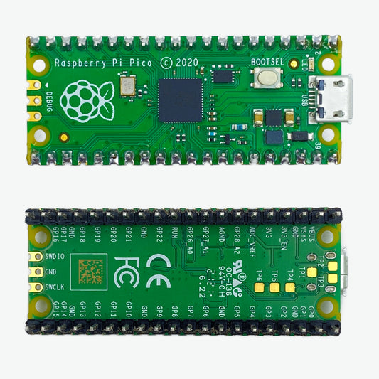 Official Raspberry Pi Pico Microcontroller Board with Pre-Soldered Header Pins