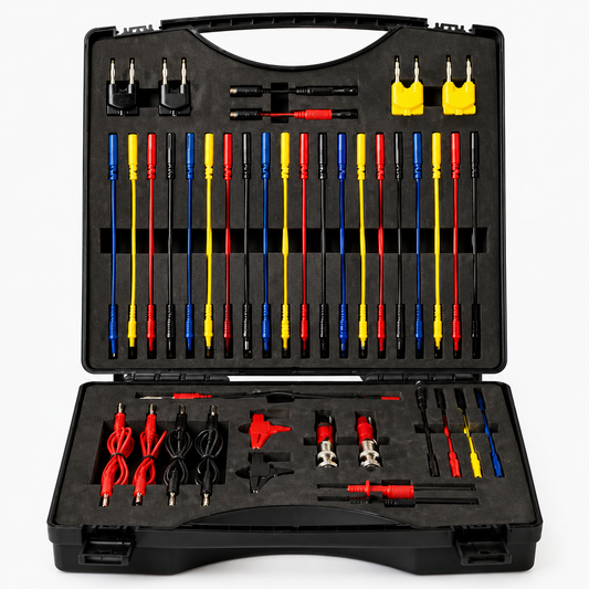 92-Piece Automotive Test Lead Kit - Auto Electrical Diagnostic Tool Set with Wire Connectors & Adapter Leads