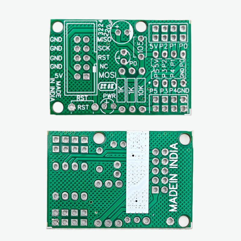 PCB for ATTiny13A / ATTiny85 5V Breakout Board – QuartzComponents
