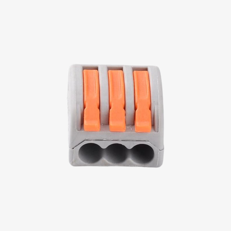 PCT-213 0.08–2.5mm² 3 Pole Wire Connector Terminal Block with Spring Lock Lever