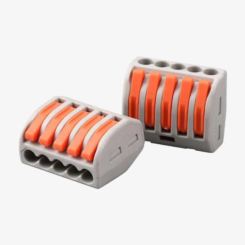 PCT-215 0.08-2.5mm 5 Pole Wire Connector Terminal Block with Spring Lock Lever for Cable Connection