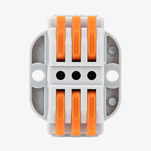 Load image into Gallery viewer, PCT-223-3 Stationary Type Quick Connection 3 Pole Wire Connector Terminal Block for Cable Connection