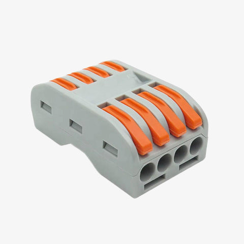 PCT-224 (SPL-4) Quick Connection Terminal 4 Pole Wire Connector with Spring Lock Lever - 450V, 32A
