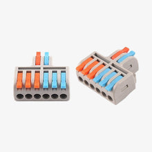 Load image into Gallery viewer, PCT-SPL-62 0.08-2.5mm 6:2 Pole Wire Connector Terminal Block with Spring Lock Lever for Cable Connection
