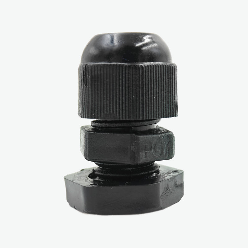 PG7 Cable Gland Connector (DIA-12mm)- Plastic Nylon Waterproof IP68 Wire Enclosures-Black