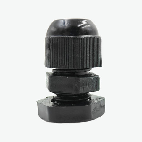 PG7 Cable Gland Connector (DIA-12mm)- Plastic Nylon Waterproof IP68 Wire Enclosures-Black