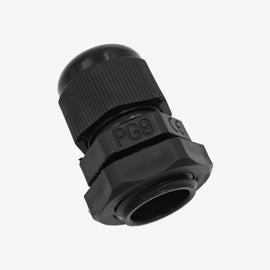 PG9 Cable Gland Connector (DIA-15mm)- Plastic Nylon Gland - Black-picture-32