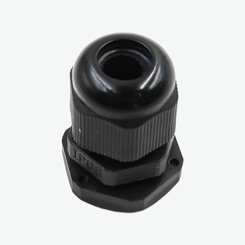 PG9 Cable Gland Connector (DIA-15mm)- Plastic Nylon Gland - Black