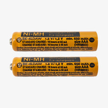 Load image into Gallery viewer, Panasonic AAA Ni-MH 650 mAh Rechargeable Battery - Pack of 2