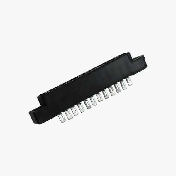 12 Contact Card Edge Connector (Black) - 3.96mm Pitch 5A 600V AC