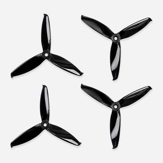 Propellers5152 Tri Blade Flash 2CW+2CCW 2 Pair - Black