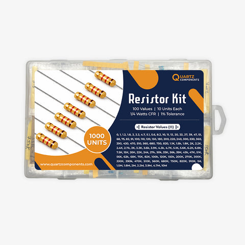 100 Values Through Hole Resistor Kit 1000 Values 1% Tolerance