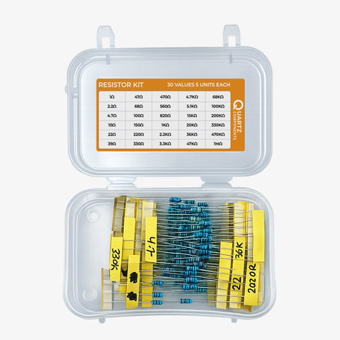 30 Sets Resistor Kit 1/4 Watt with 1% Tolerance from 1 Ohm to 1M Ohm - 150Pcs