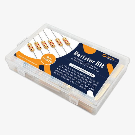50 Sets DIP Resistor Kit from 1 Ohm to 1M Ohm 1/4 Watt with 1% Tolerance - 500Pcs