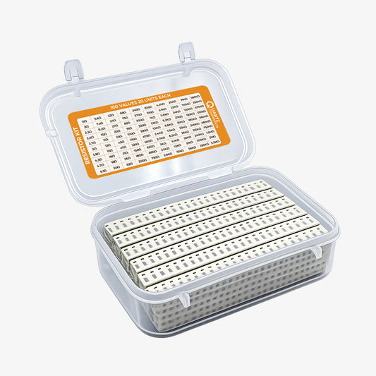 100 Sets 0805 SMD Resistor Kit from 0 Ohm to 3.3M Ohm 1/8 Watt with 1% Tolerance 