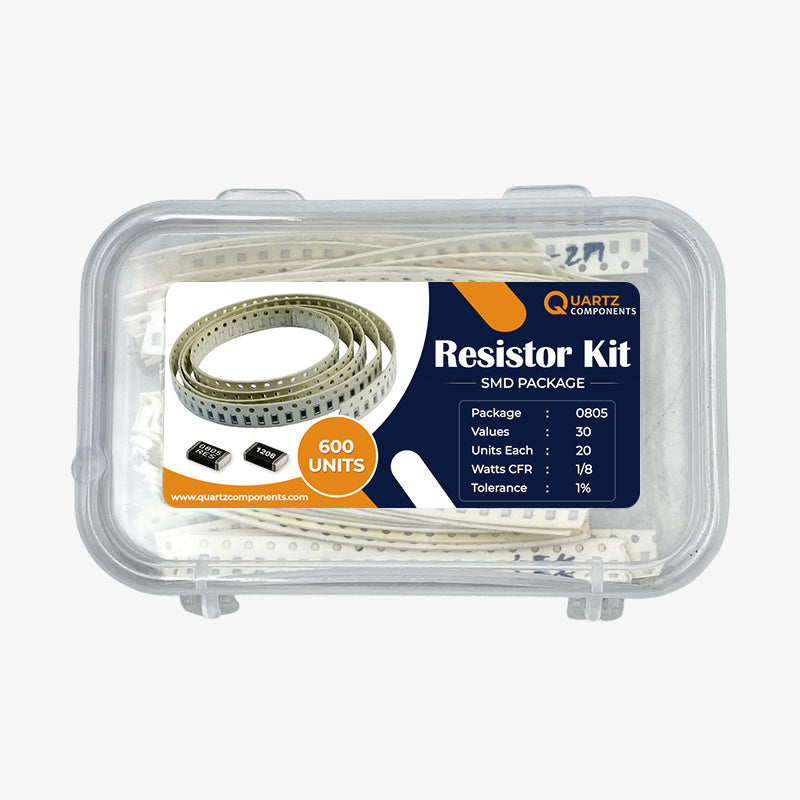 0805 SMD Resistor Kit 2 Ohm to 3.3M Ohm 1/8 Watt with 1% Tolerance  - 600Pcs