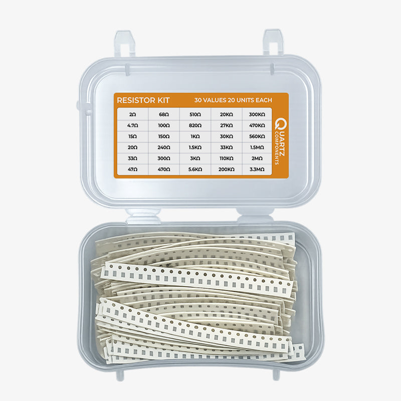 0805 SMD Resistor Kit 2 Ohm to 3.3M Ohm 1/8 Watt with 1% Tolerance 