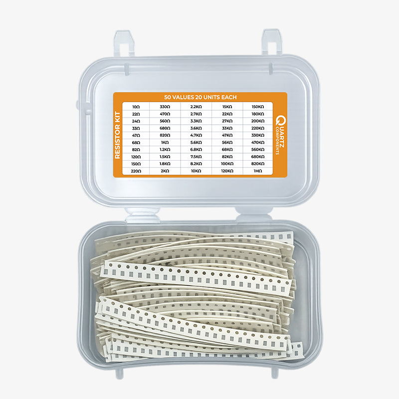 50 Sets 1206 SMD Resistor Kit from 10 Ohm to 1M Ohm 1/4 Watt with 5% Tolerance 