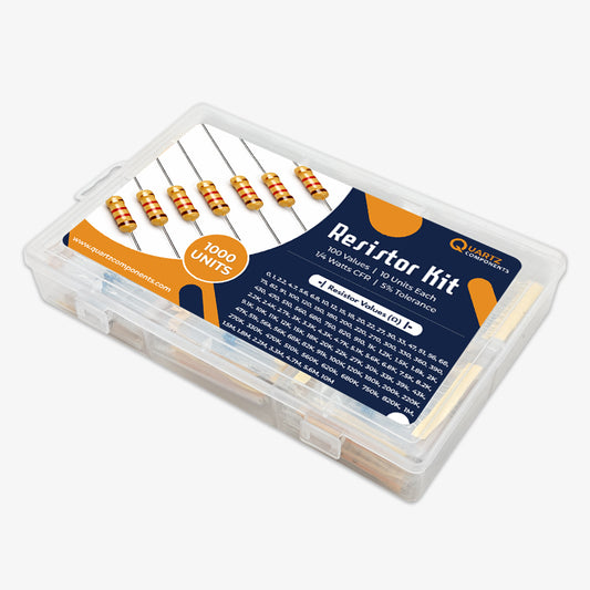 100 Sets DIP Resistor Kit from 0 Ohm to 10M Ohm 1/4 Watt with 5% Tolerance - 1000Pcs