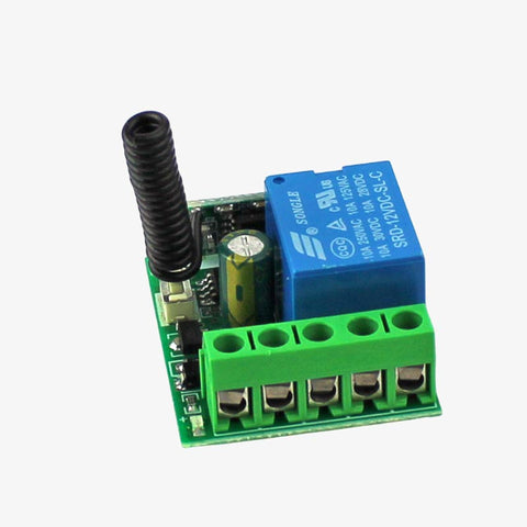 12V DC 433 MHz 1 Channel RF Transmitter and Receiver Remote Control Relay