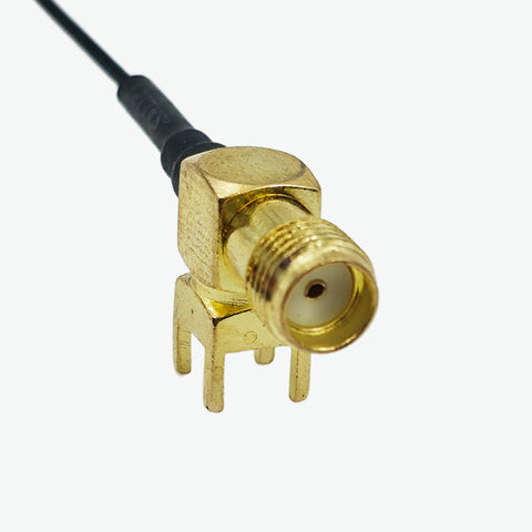RF 6GHz 1.13mm Female SMA-B to IPX Cable Assembly - 12 cm