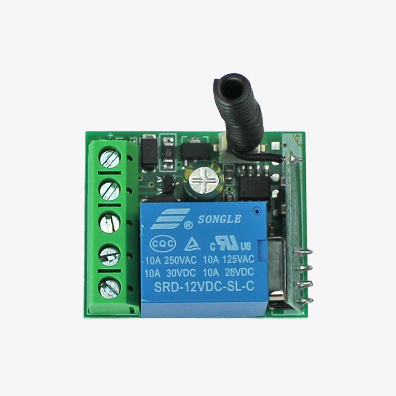 12V DC 433 MHz 1 Channel RF Transmitter and Receiver Remote Control Relay