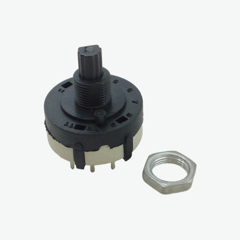 1 Pole 12 Way 26mm Rotary  Switch - 8mm Shaft