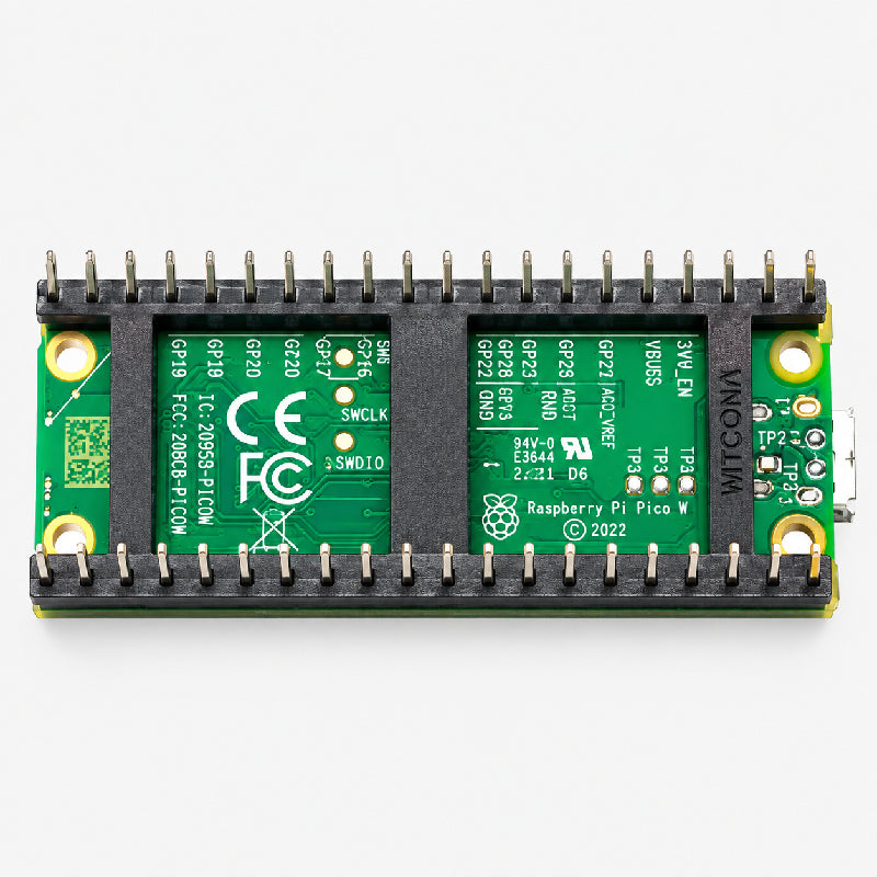 Raspberry Pi Pico 2W with Header Pins