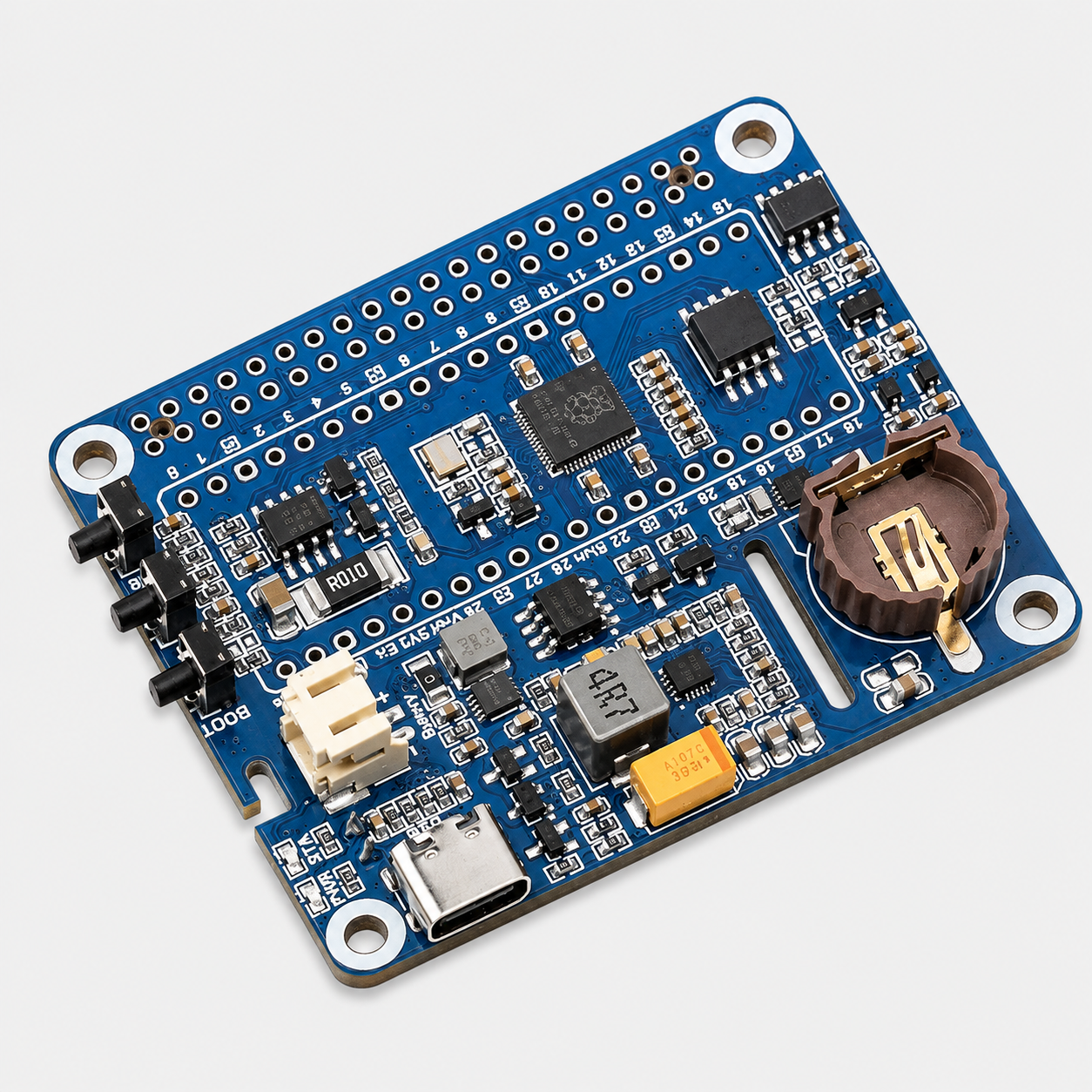 Waveshare Power Management HAT for Raspberry Pi with Simultaneous Charging & Power Output