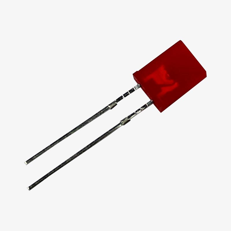 5mm Rectangular Flat Top LED Red