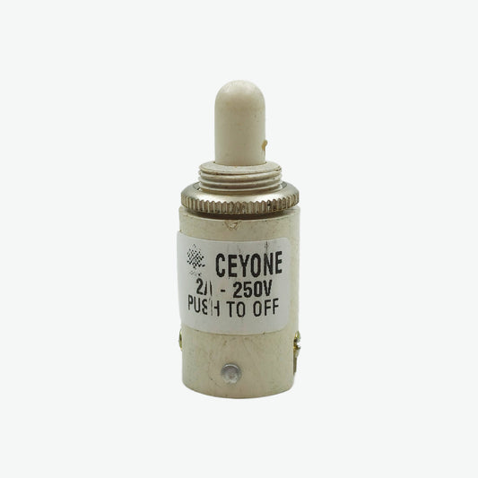 250V 2A 2-Pin AC Refrigerator Door Light Push Switch 13.5mm Normally Open